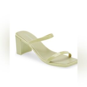 Jeffrey Campbell JAMM-3 Jelly Slide Light Green Block Heel Sandals